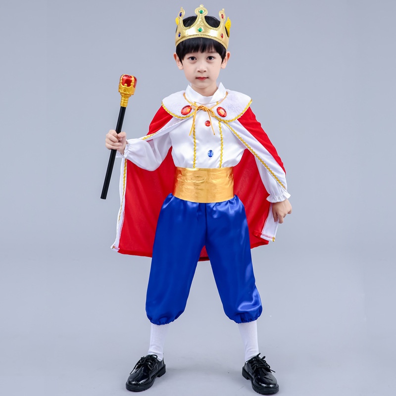 Kids Prince Charming Costume for Children Halloween Cosplay The King