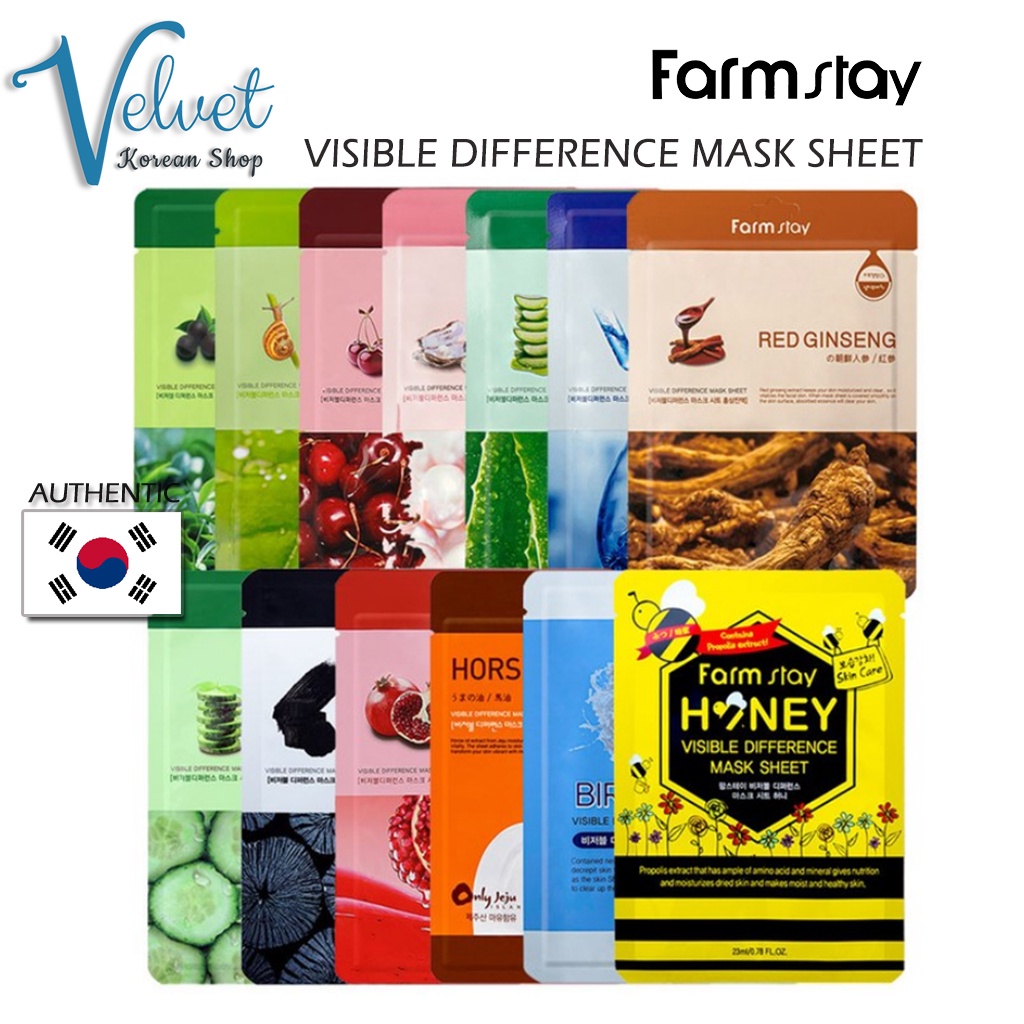 FARMSTAY Visible Difference Mask Sheet 23ml Shopee Philippines