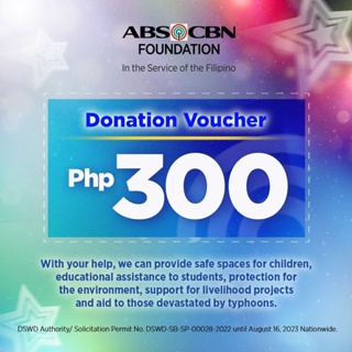 ABS-CBN Foundation Php 300 Donation Voucher