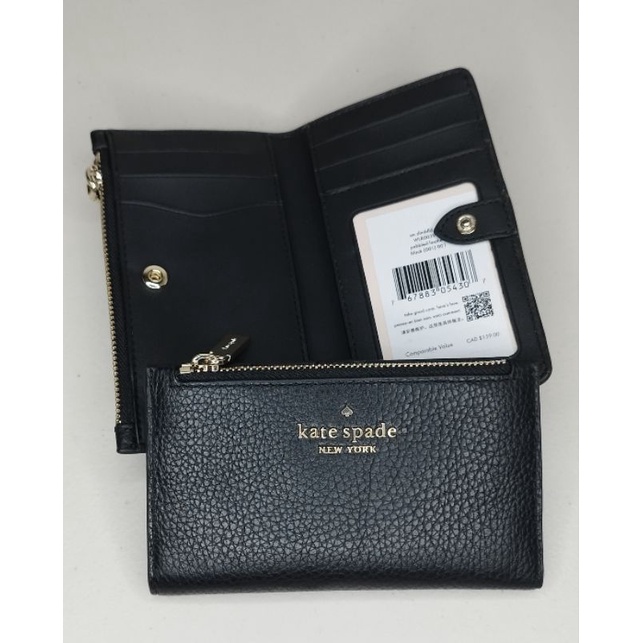 Kate Spade Leila Small Slim Bifold Wallet | Shopee Philippines