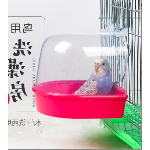 Bird hanging bathtub cage bathroom #2