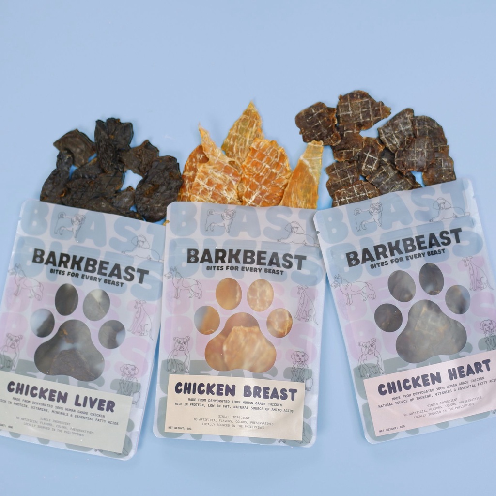 Dehydrated Human Grade Chicken Treats BARKBEAST BEAST BITES Healthy Treats for Dogs and Cats