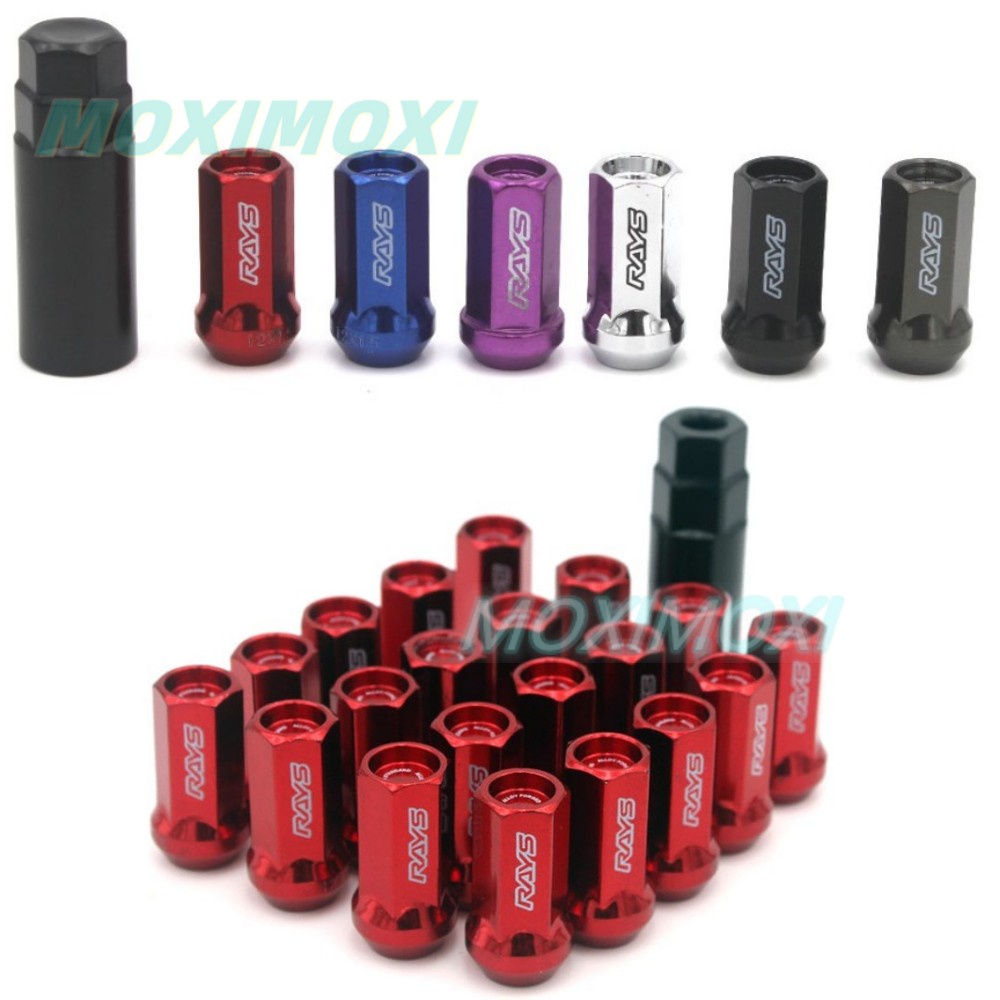 M12x1.5 RAYS Lug Nuts Chrome Iron Length 42MM JDM Sport Racing Car