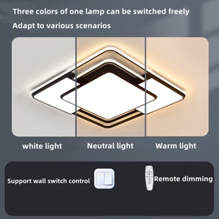 (COD) Remote control three color dimming ceiling lamp Nordic LED ceiling lamp Bedroom ceiling lamp #4