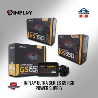 Inplay Ultra RGB 450w 550w 650w 750w True Rated Power Supply PSU 80+ Bronze GS450 GS550 GS650 GS750