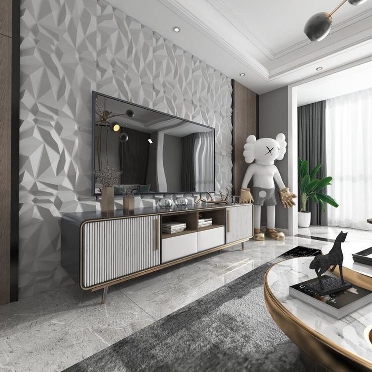 30*30cm 3D Wallpaper Diamond Design PVC Wall Panel Mural Waterproof