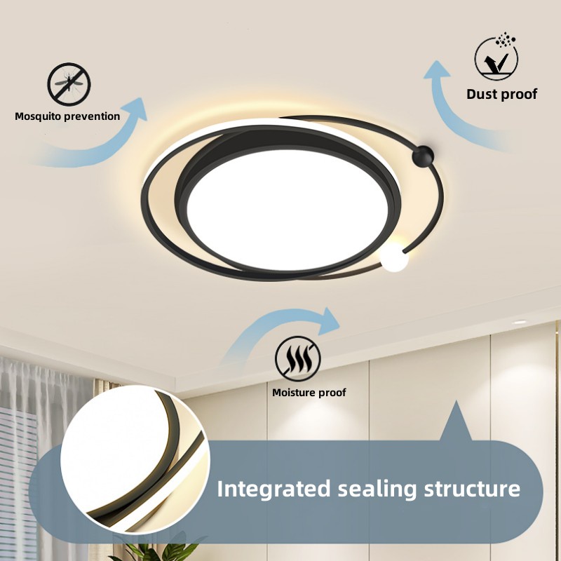 (COD) Remote control three color dimming ceiling lamp Nordic LED ceiling lamp Bedroom ceiling lamp #9