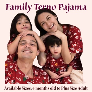 Christmas/ Cartoon Family Terno Pajama Available sizes from XS Kids up to 3XL Adult | Sunny Clothing