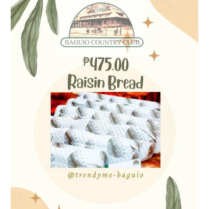 BAGUIO COUNTRY CLUB'S RAISIN BREAD & BANANA BREAD Shopee Philippines