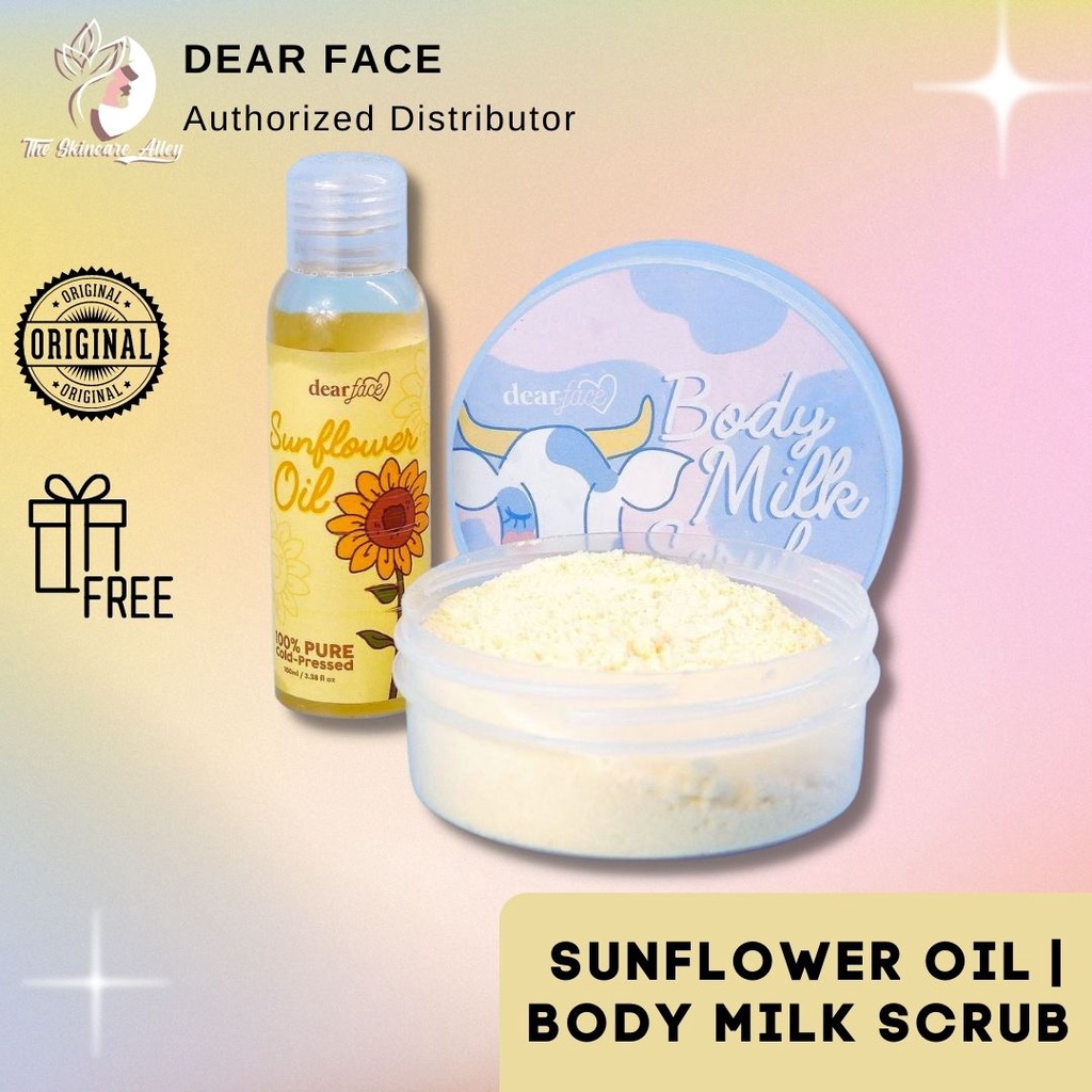 Dear Face Sun Flower Oil and Body Milk Scrub (Face Oil and Body Scrub