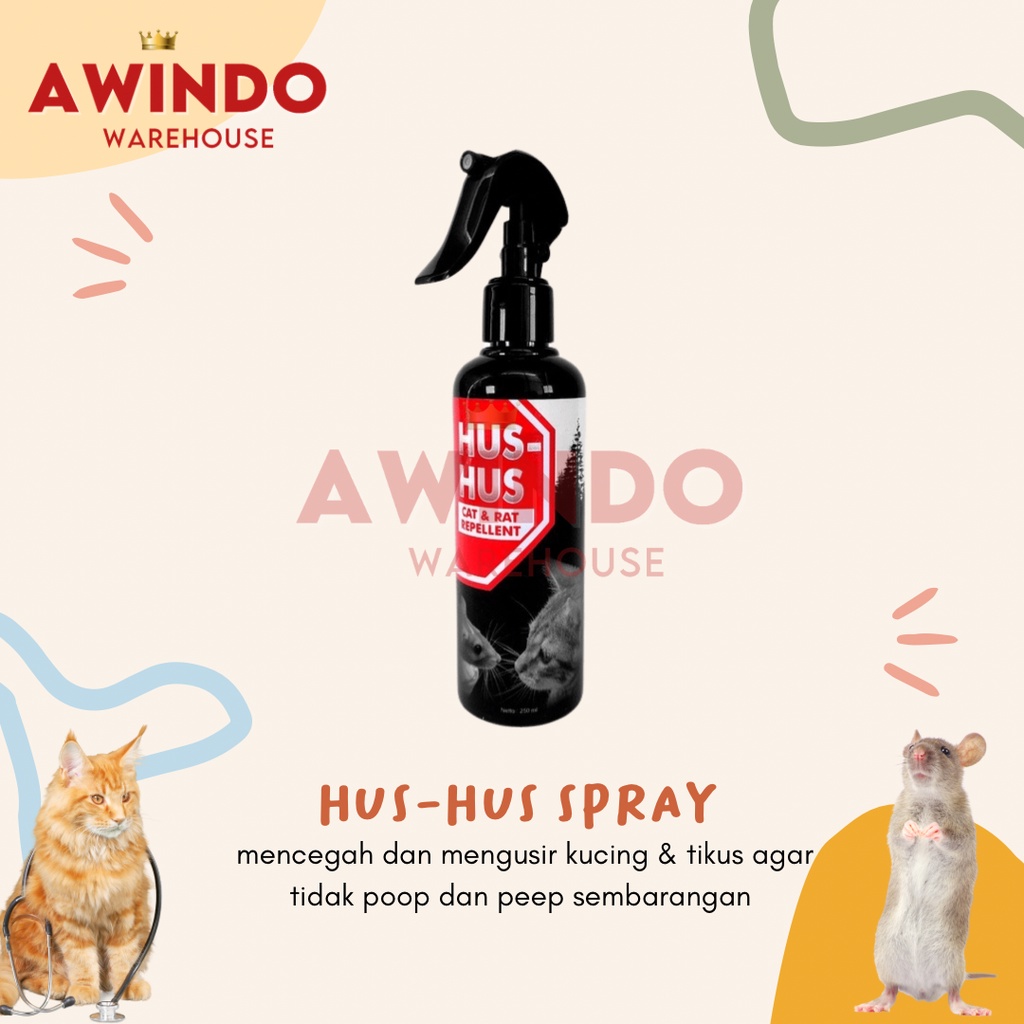 Hus HUS HUS SPRAY Anti Poop Peep Cat Repellent Rat Cat Repellent