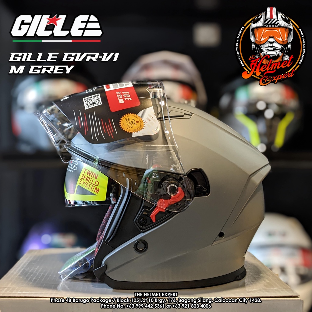 Gille GVRV1 172 PLAIN Half Face Dual Visor Helmet Shopee Philippines