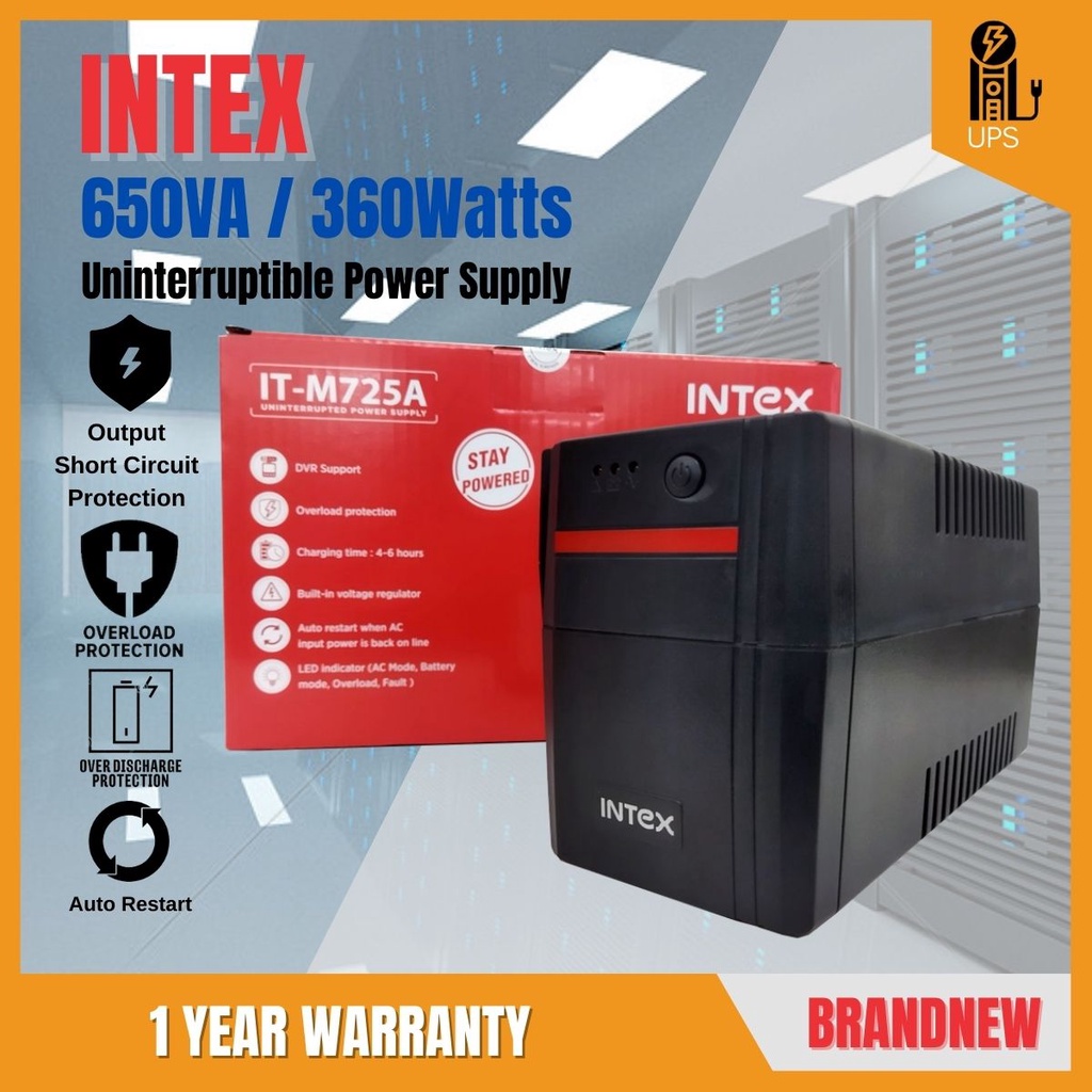 Brand new Intex 650VA Uninterruptible Power Supply Overload /Overcharge