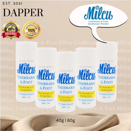 Milcu Underarm & Foot Deodorant Powder 40g and 80g Shopee Philippines