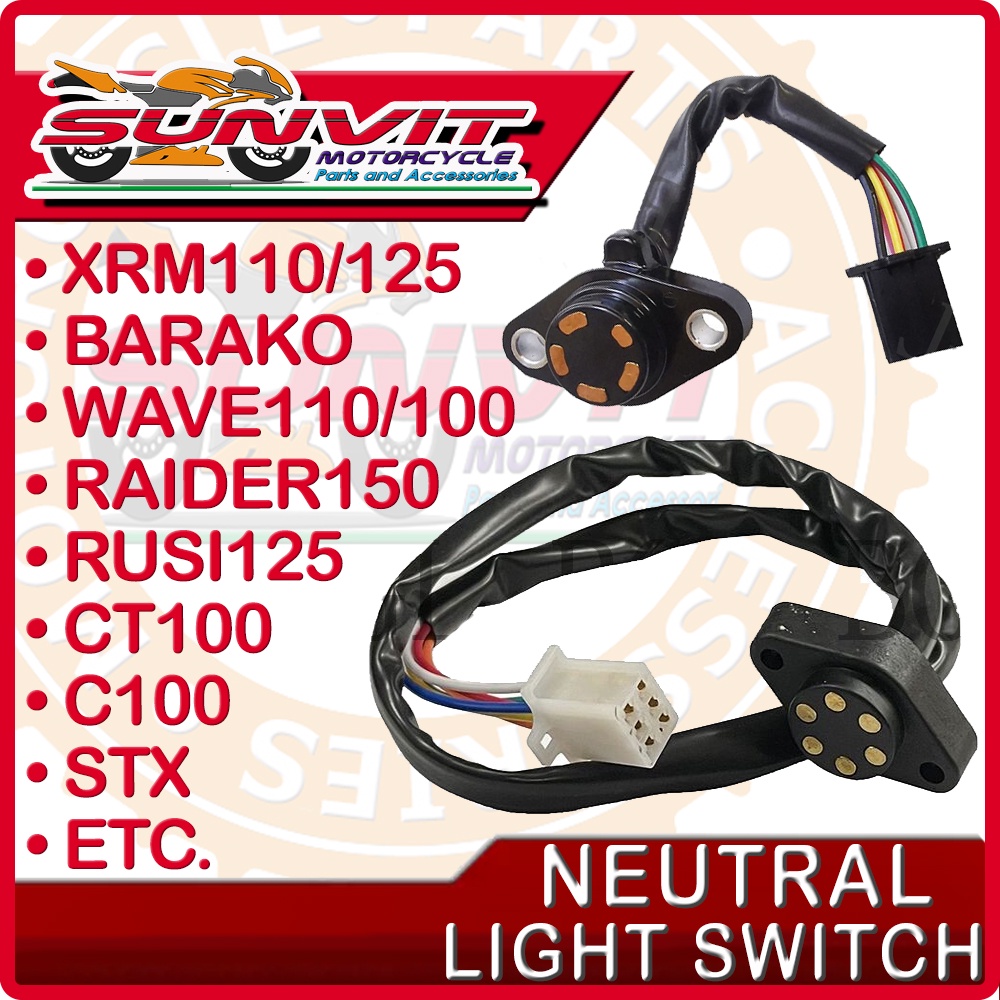 MOTORCYCLE NEUTRAL LIGHT SWITCH BARAKO RUSI125 XRM110 WAVE100 C100