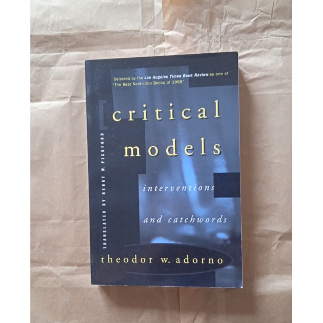 Critical Models. Theodor Adorno. Philosophy. Critical Theory. Shopee