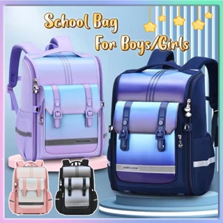 British Style School Bag For Boy And Girls Large Capacity PU Backpack Primary School Student Bags