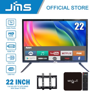 JMS 22 Inch Full HD LED TV+ Smart tv box & Free Wall Bracket  LED-2468S