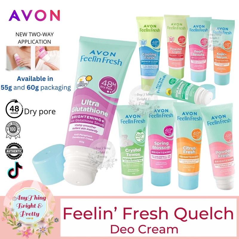 Avon Whitening Feelin Fresh Quelch Anti Perspirant Deodorant Cream