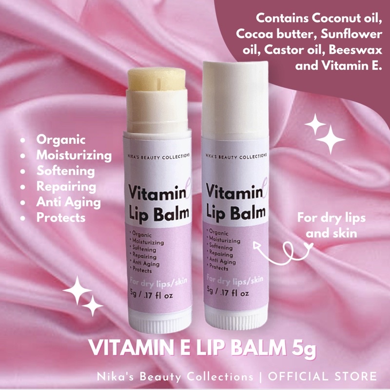 NBC VITAMIN E LIP BALM 5g(for dry lips and skin)COLORLESS AND UNSCENTED