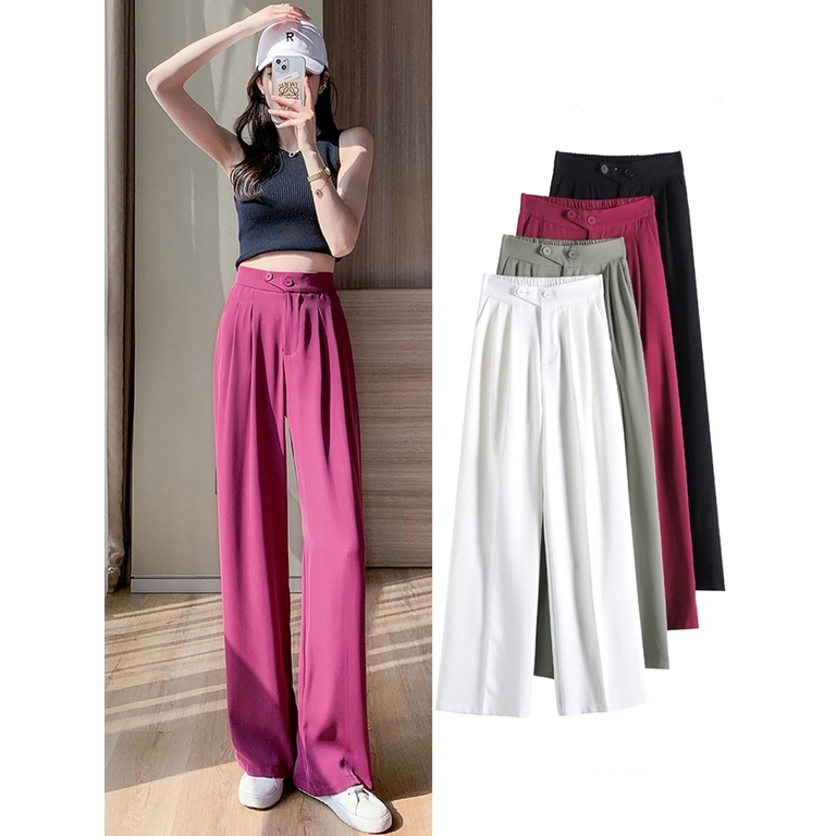 Kinwoo high waist trouser 23-34waist women's suit pants | Shopee ...