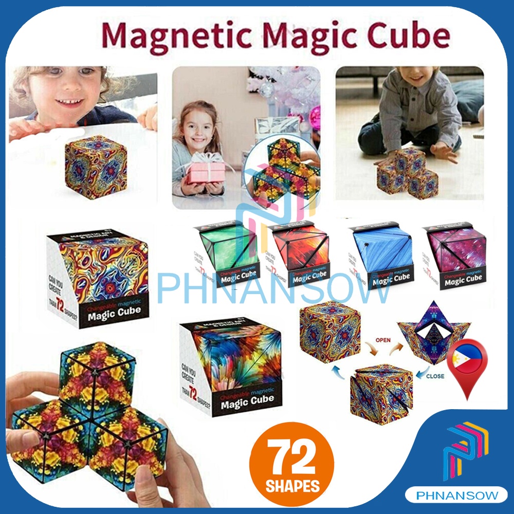 3D Changeable Magnetic Magic Cube Kids Rubik's Cubes Puzzle Gan Cube ...