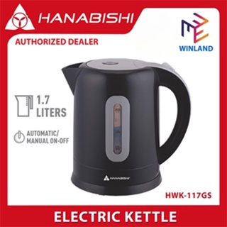 HANABISHI by Winland 1.7 Liter Plastic Water Heater Electric Kettle 2000W HWK117GS