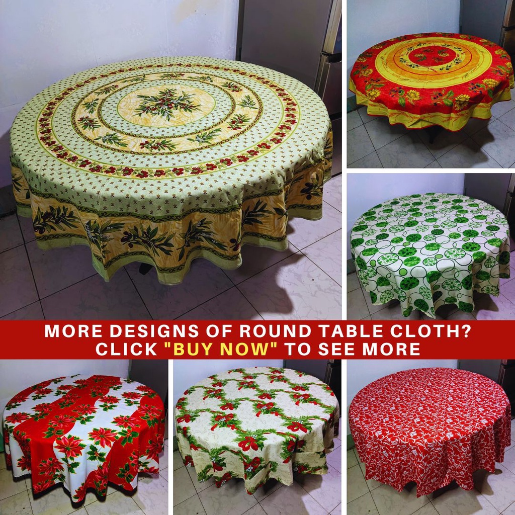 Magenta Round Table Cloth New Year Round Circle Table Cloth for Dining