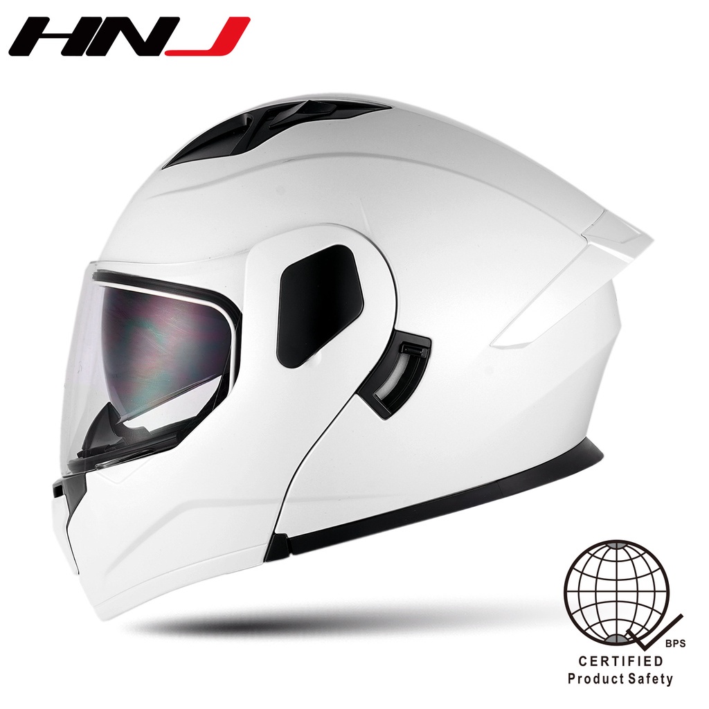 HNJ Motorcycle Helmets Open Face 937 Modular Motor Helmet Dual Visor Shopee Philippines