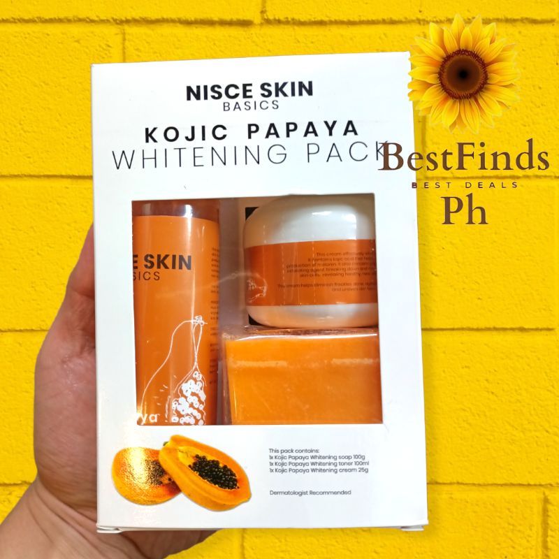 Nisce Skin Basics Kojic Papaya Whitening Pack Shopee Philippines