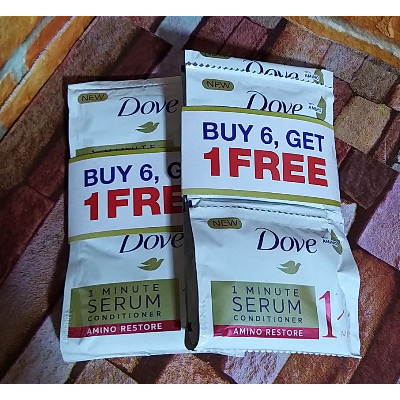 Dove 1 Minute Serum Conditioner Amino Restore 10ml (12+2 sachets