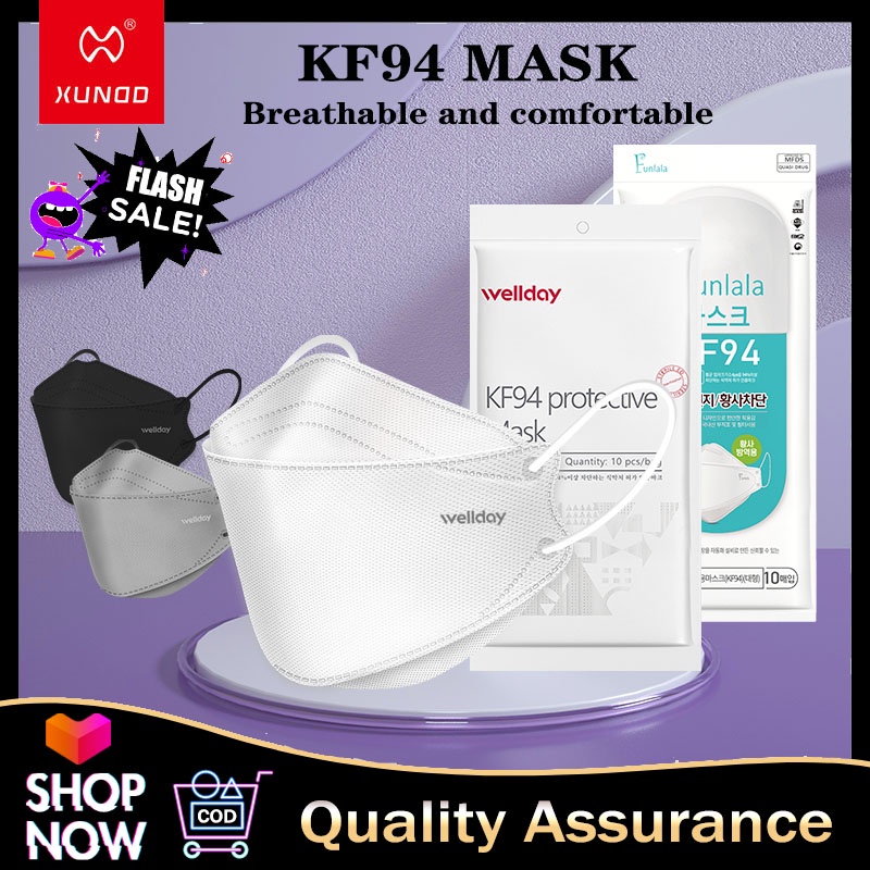 KF94 Mask Original Korean Adult Mask 10pcs 4layer Protective 3D Mask