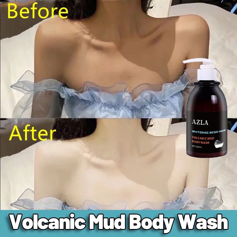 Volcanic Mud Body Wash Whitening Deep Sea Mud Shower Gel Body LongTerm for Men and Women 250ML