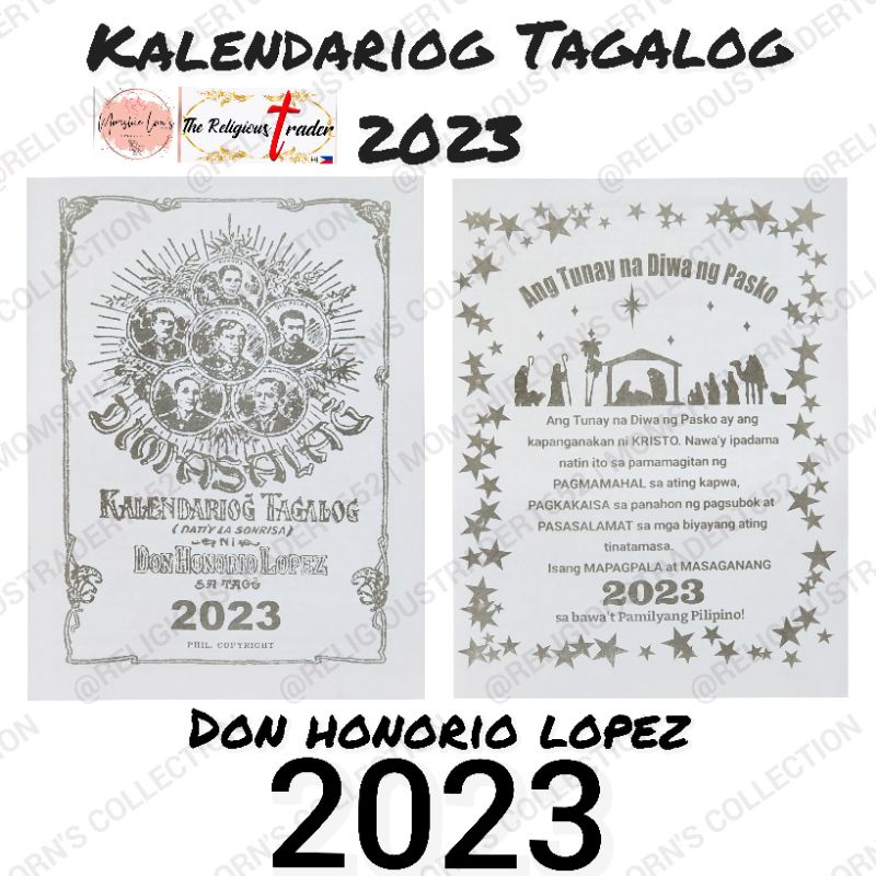 Kalendariog Tagalog 2023 by Don Honorio Lopez / Kalendaryong tagalog