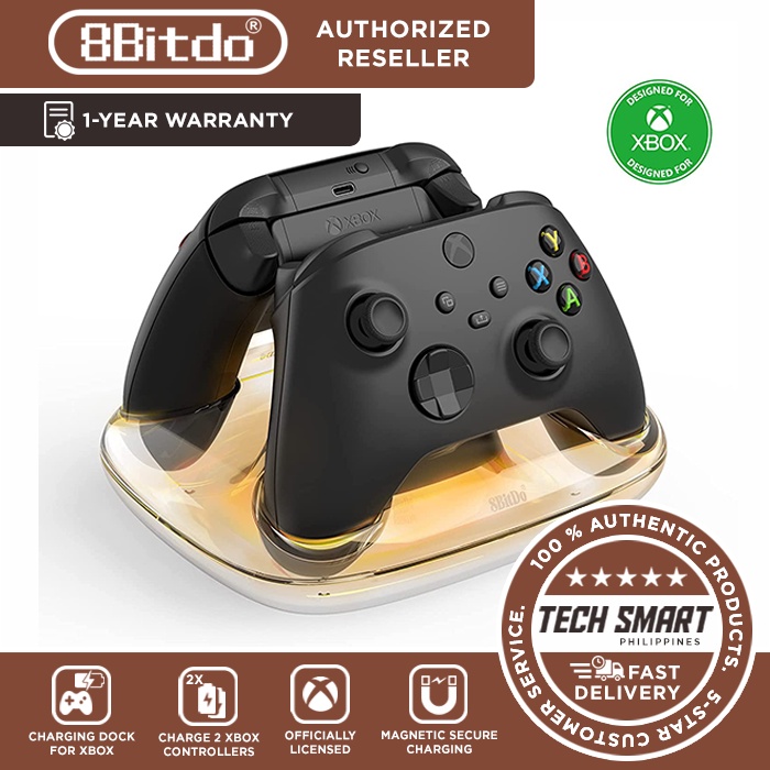 8Bitdo Dual Charging Dock for Xbox Wireless Controllers, Xbox Charging Station with