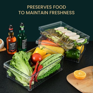 egg wallet ♞LOCAUPIN Refrigerator Organizer Food Storage Drawer Type Fridge Container Box for Fruit