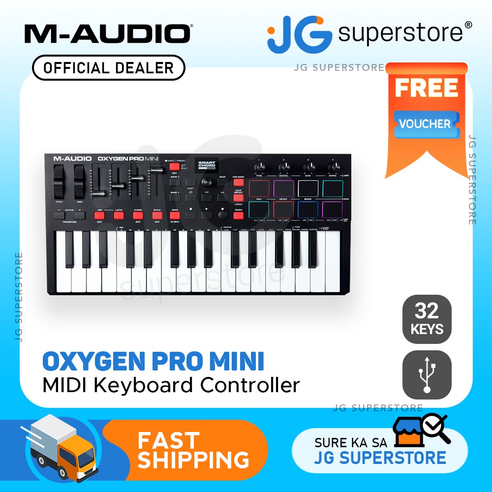 MAudio Oxygen Pro Mini MIDI Controller with Smart Chord and Smart