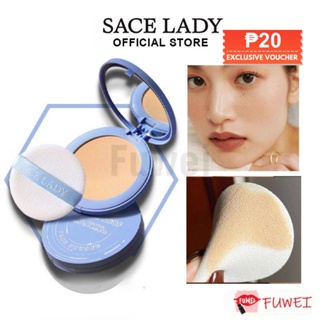 [24 Hour Ship] Sace Lady Bb & Cc Cream Oil Control Matte Face Powder Long Lasting Flawless Setting Powder Face Makeup With Mirror ↑Fuwei