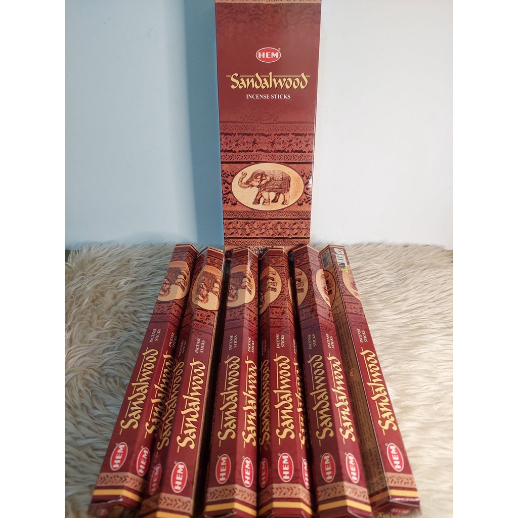 HEM Incense Pack Sandalwood, 20 sticks, 9 inches Shopee Philippines