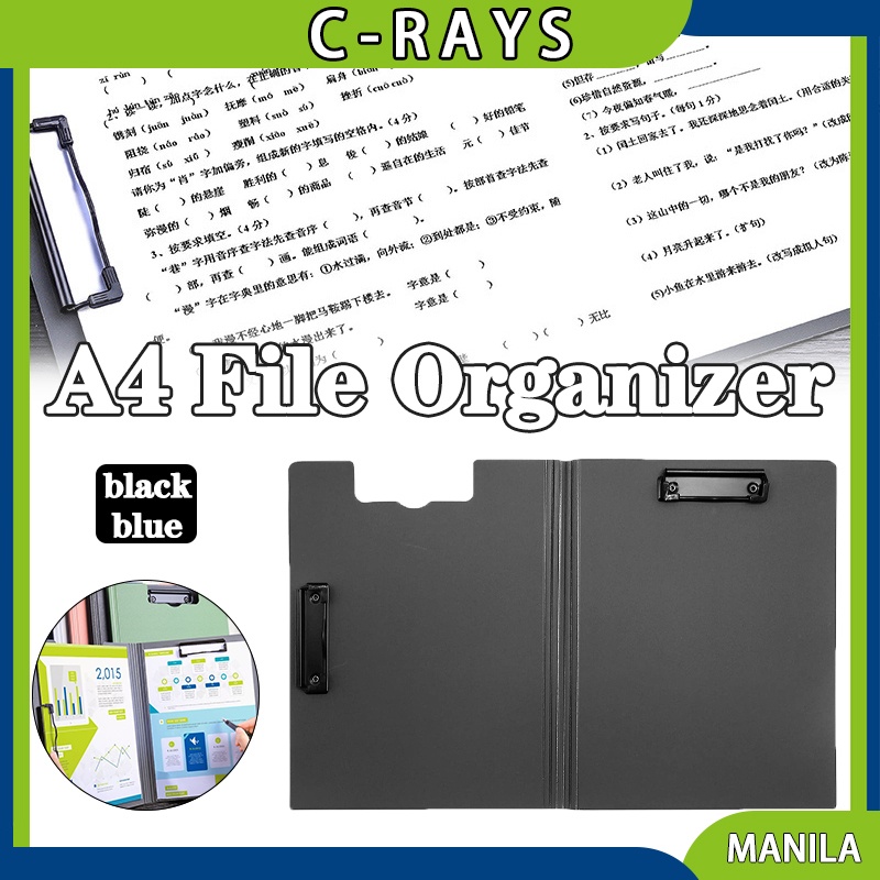 A4 Folding Plastic Folder Folder Clipboard Writing Pad File Organizer