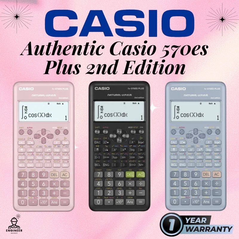 Authentic Casio Fx 570es Plus 2nd Edition Calculator Warranty Fx 570 Es