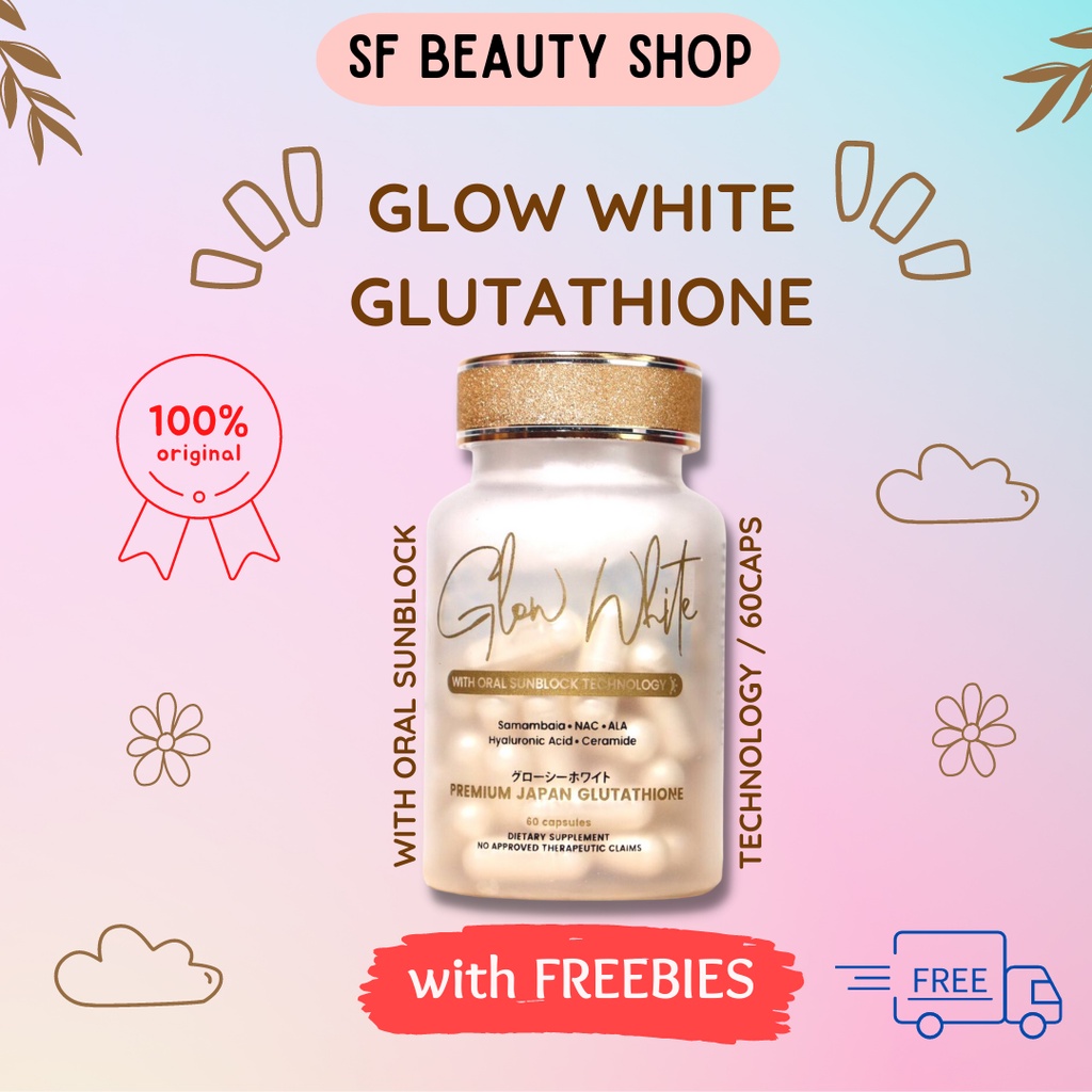 Buy 1 Get 1 Glow White Japan Premium Glutathione with Sunblock Technology (60 caps/bottle)