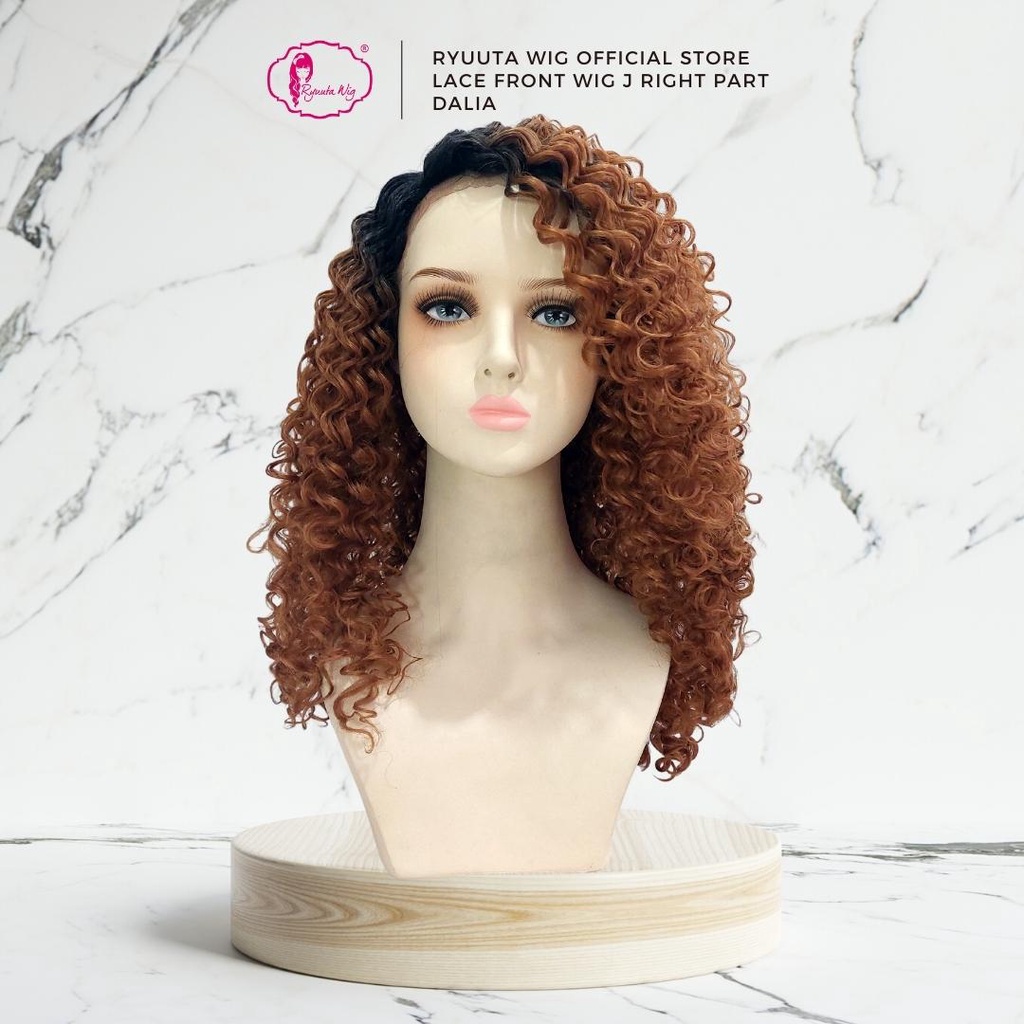 Ryuuta Wig Lace Front Wig Medium Curl Curly Dalia Shopee Philippines