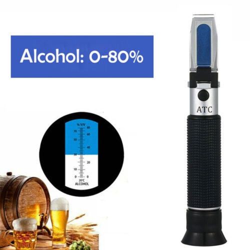 Portable handheld 080 Alcohol Refractometer Liquor Content spirits