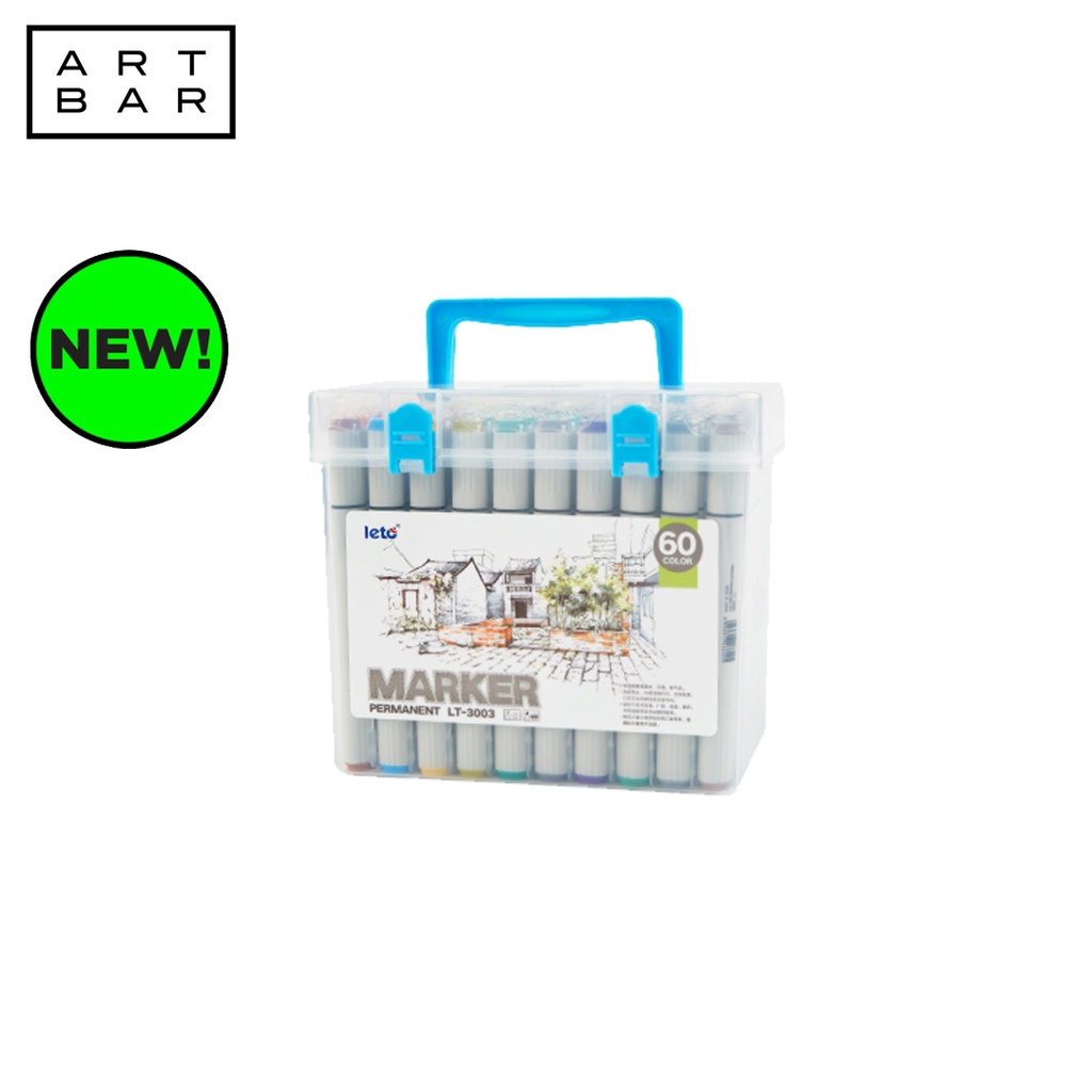Leto Art Marker Set Lt300360 60 Colors Dual Tip Art Bar PH Shopee