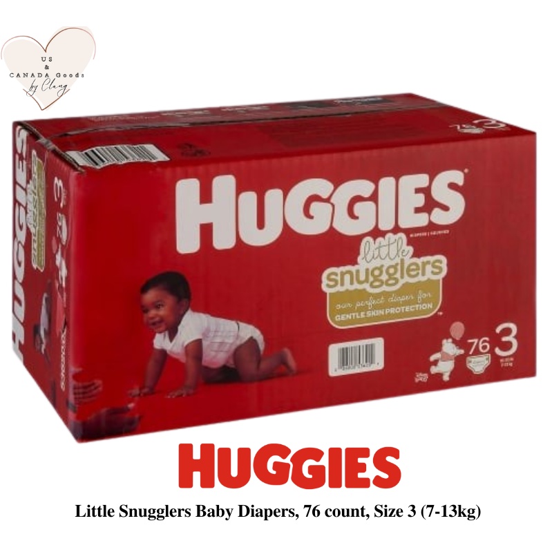 Huggies Little Snugglers Baby Diapers, 76 count, Size 3 (713kg