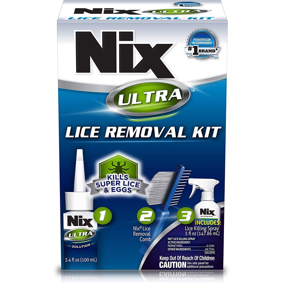 NIX Ultra Lice Removal Kit Lice Killing Spray 5 Fl Oz With Nix Ultra