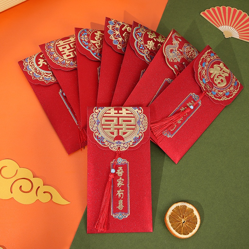 New Year's Red Packet New Year Creative Tassel Personality 2023 Red ...