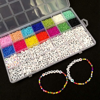 3mm Beads Kit DIY acrylic letter beads kit set for Name Bracelets Jewelry Making and Crafts 5000pcs