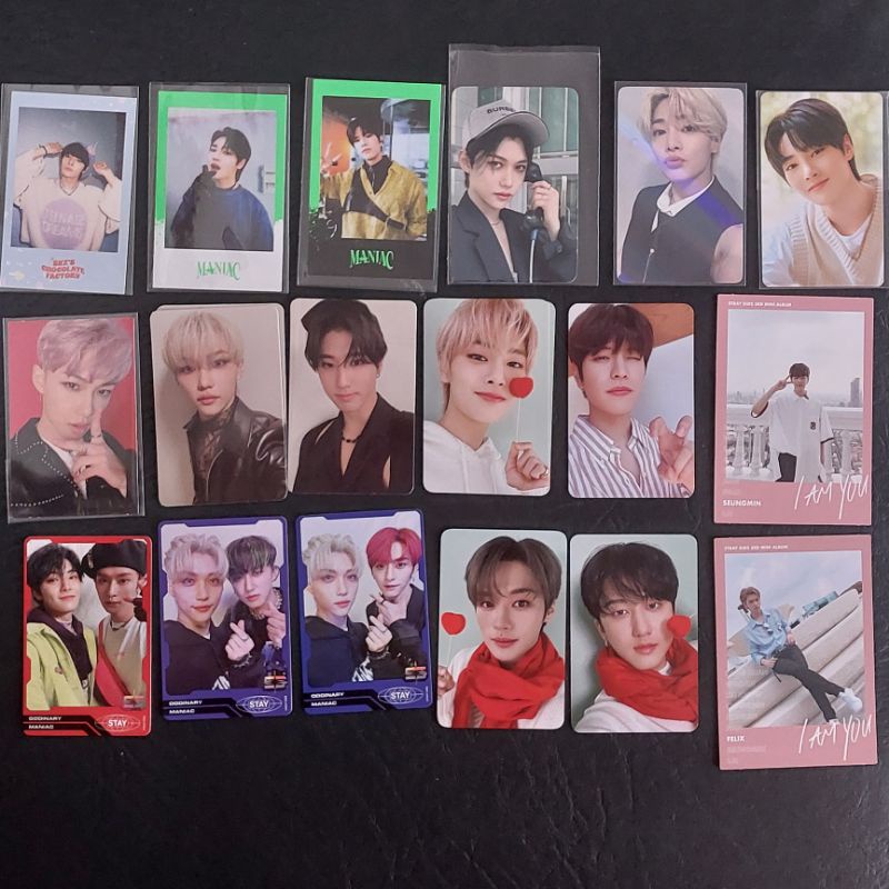 [on hand] assorted stray kids photocards felix i.n jeongin changbin ...